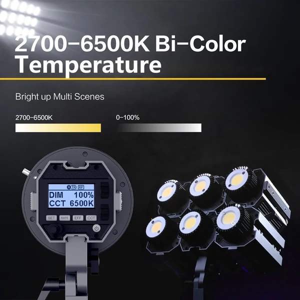 COLBOR CL60 kompakt stúdió LED videolámpa 65W fényképezési kitöltő lámpa