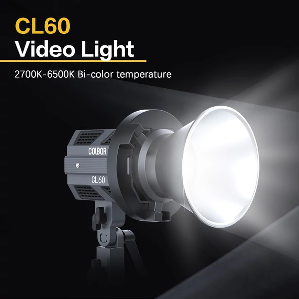 COLBOR CL60 kompakt stúdió LED videolámpa 65W fényképezési kitöltő lámpa