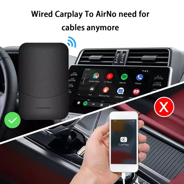 Autós, vezetékes - vezeték nélküli Carplay Box adapter