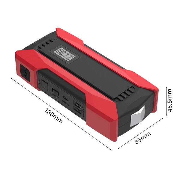 1500A Peaks 10000mAh autós indítómotor - Piros