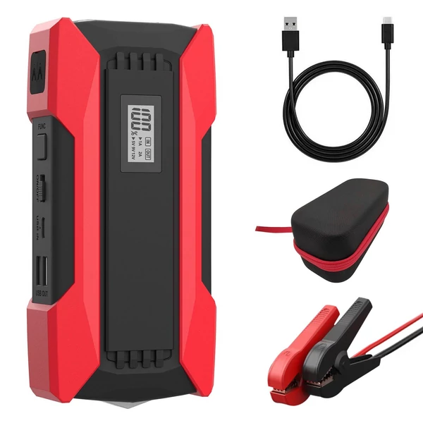 1500A Peaks 10000mAh autós indítómotor - Piros