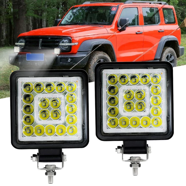 4 hüvelykes LED munkalámpa rudak 160W 16000lm vízálló (2 db) - Szögletes