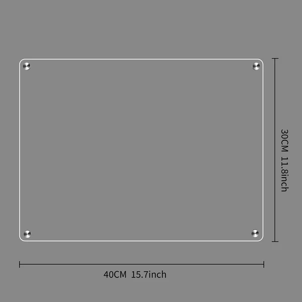 Átlátszó akril mágneses havi és üres tervtábla hűtőnaptárhoz 40*30cm