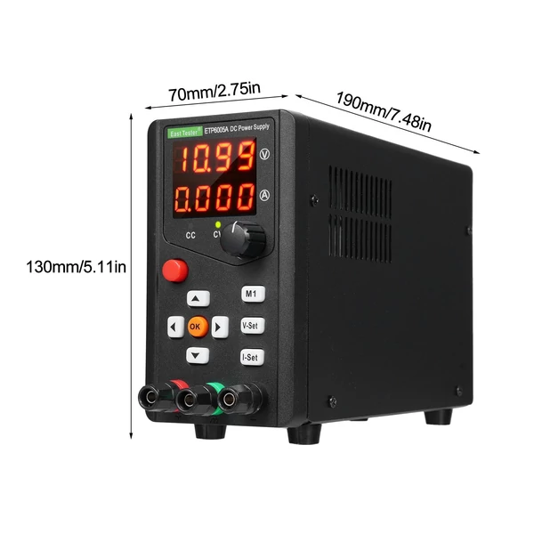 East Tester ETP6005A DC szabályozott tápegység 300W 60V 5A