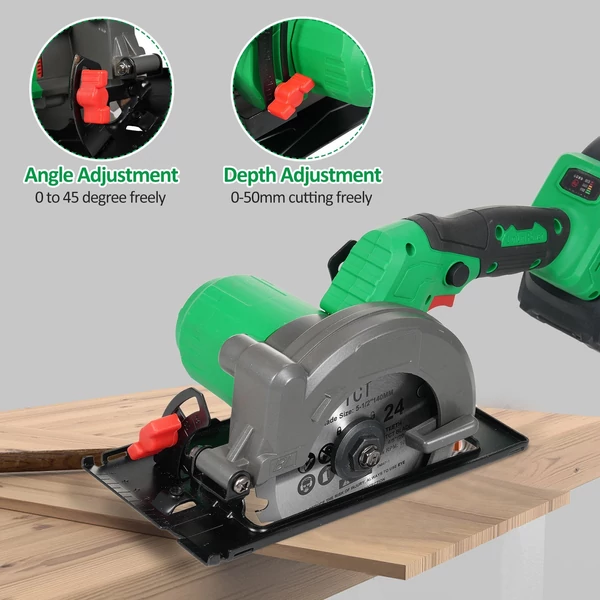 20 V kefe nélküli 5-1/2'' 140 mm-es kompakt körfűrész