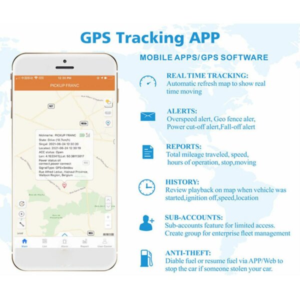 Autós GPS nyomkövető járművekhez Valós idejű lokátor autós járműkövető
