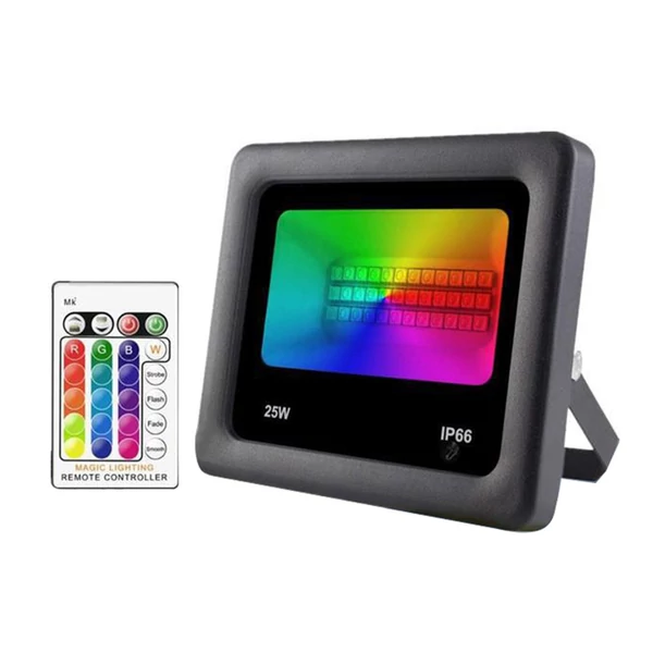 25 W RGB kültéri reflektor távirányítóval