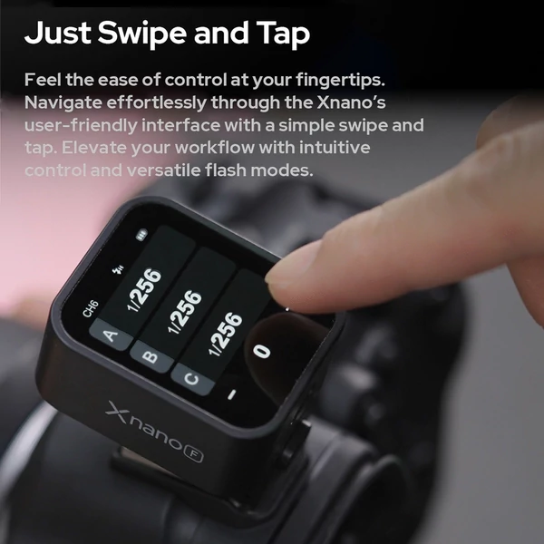 GODOX 2.4G vezeték nélküli vaku indító jeladó TTL automatikus vaku nagy OLED érintőképernyővel - X3F