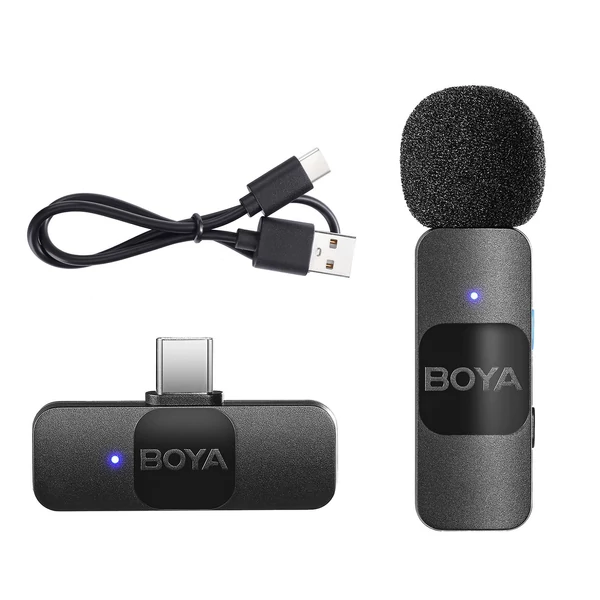 BOYA BY-V10 egy trigger, egy 2,4G vezeték nélküli mikrofonrendszer, csíptetős telefonmikrofon