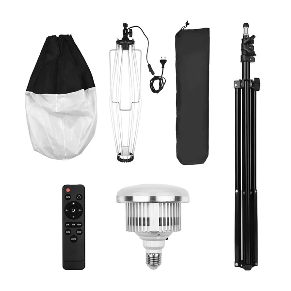 Fényképészeti lámpás Softbox világítókészlet 50 cm-es gömb alakú összecsukható Softbox készlettel