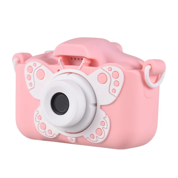 Tomfoto X7 Mini Camera digitális fényképezőgép 1080P videokamera 20MP kétlencsés - Pink