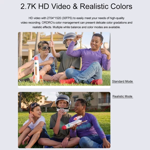 ORDRO Z82 Plus 2.7K 24MP digitális videokamera