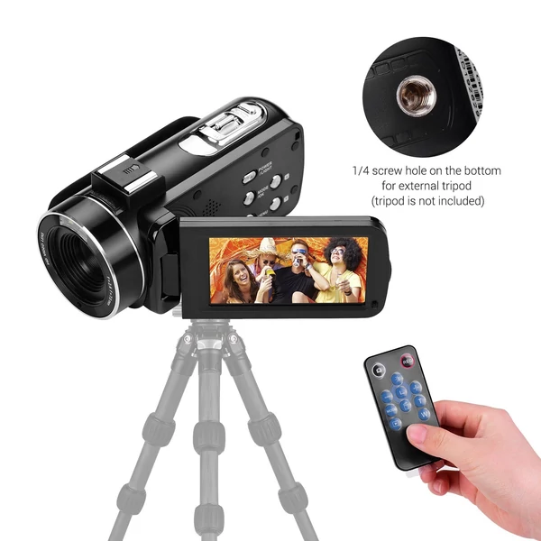 Andoer 4K Ultra HD kézi DV professzionális digitális videokamera CMOS érzékelővel