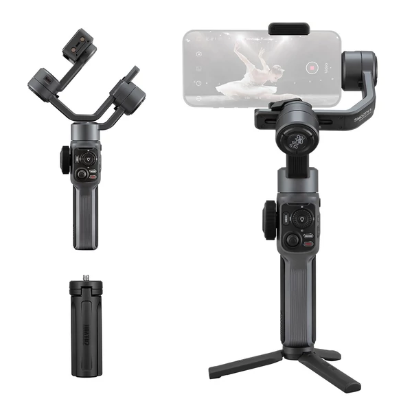 Zhiyun Smooth 5 kézi 3 tengelyes okostelefon karimbal stabilizátor Dolly Zoom intelligens követéssel, időzített gesztusvezérléssel