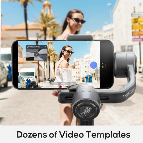 Zhiyun Smooth 5 kézi 3 tengelyes okostelefon karimbal stabilizátor Dolly Zoom intelligens követéssel, időzített gesztusvezérléssel