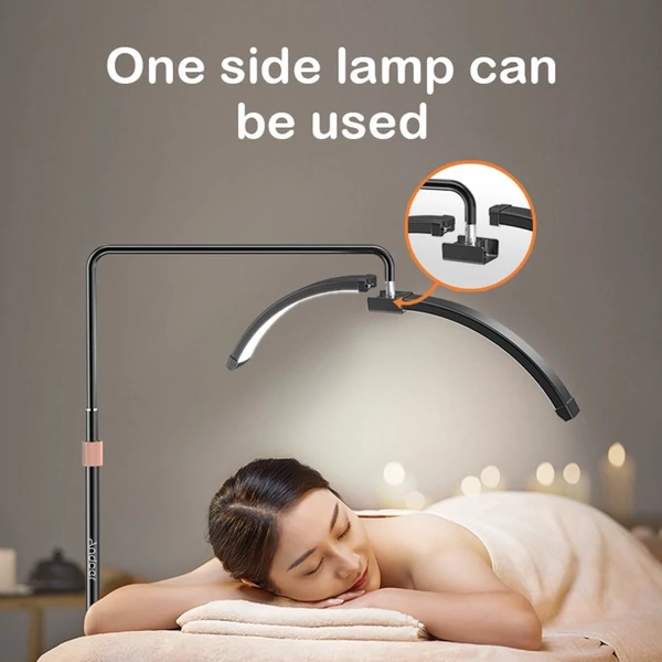 Andoer HD-M5X 36W padló LED videolámpa Félhold alakú kitöltő lámpa - Fekete