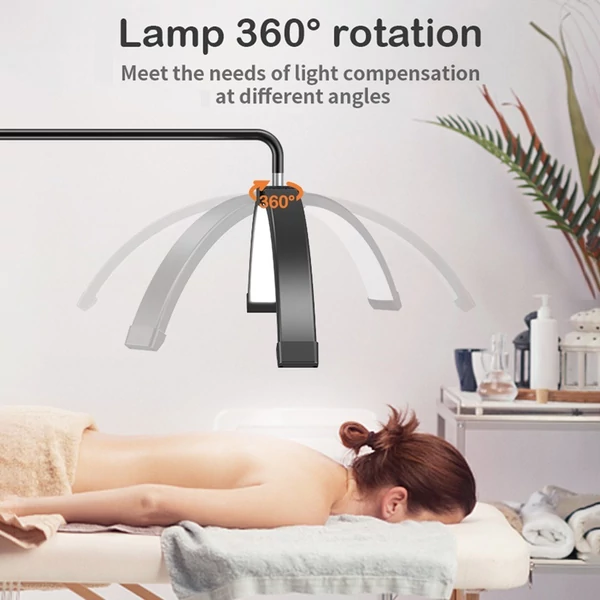 Andoer HD-M5X 36W padló LED videolámpa Félhold alakú kitöltő lámpa - Fekete
