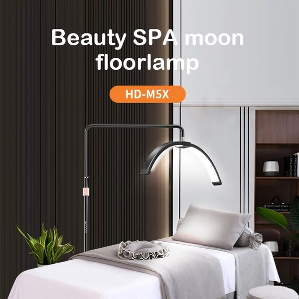Andoer HD-M5X 36W padló LED videolámpa Félhold alakú kitöltő lámpa - Fekete