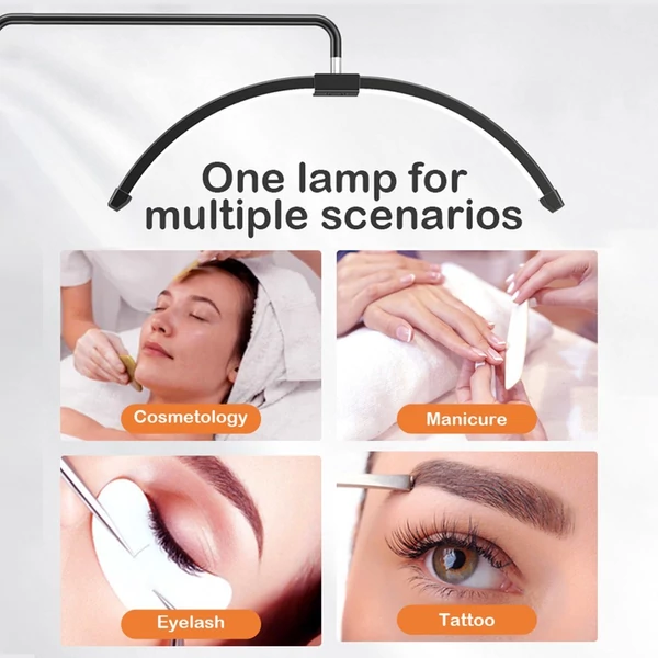 Andoer HD-M5X 36W padló LED videolámpa Félhold alakú kitöltő lámpa - Fekete