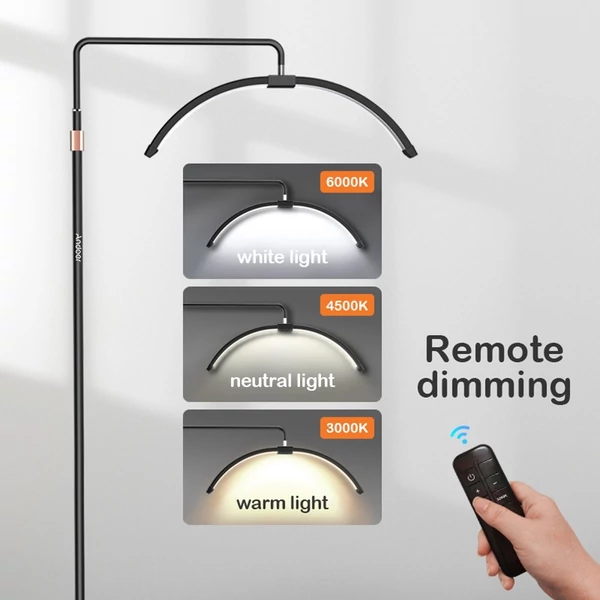 Andoer HD-M5X 36W padló LED videolámpa Félhold alakú kitöltő lámpa - Fekete