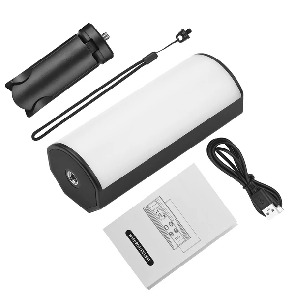 Andoer W100RGB Mini LED videolámpa, újratölthető RGB töltőlámpa
