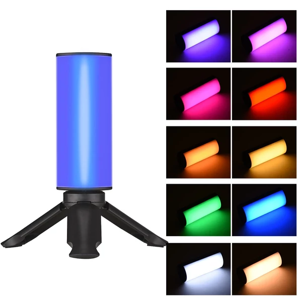 Andoer W100RGB Mini LED videolámpa, újratölthető RGB töltőlámpa