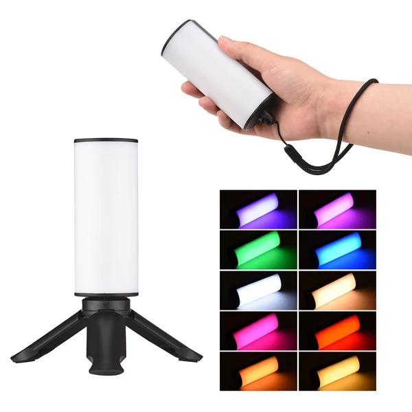 Andoer W100RGB Mini LED videolámpa, újratölthető RGB töltőlámpa