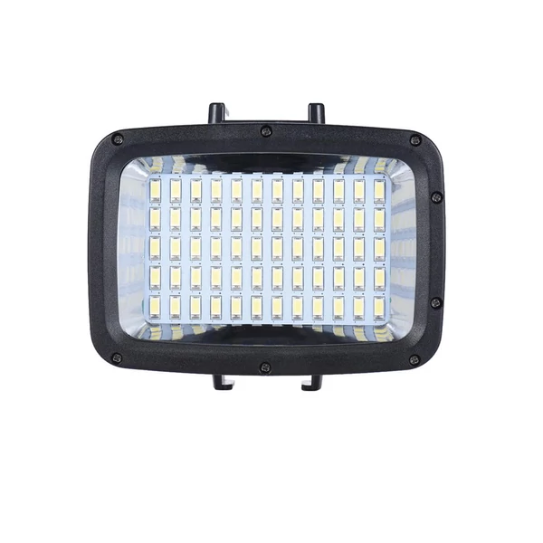 Andoer Ultra Bright 3 mód, 1800LM, vízálló 40m víz alatti 5500K 60db LED búvárkitöltő lámpa, videó, stúdió, fotó lámpa - Fekete és szürke