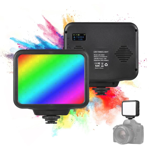 Hordozható RGB videolámpa, LED-es kitöltőlámpa