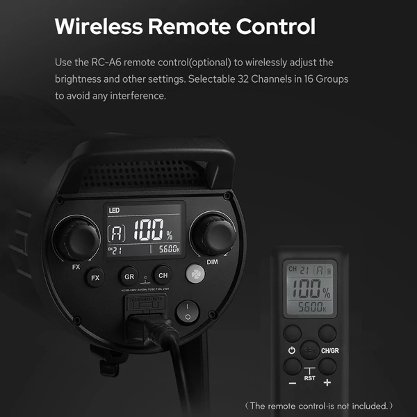 Godox SL300IIBi Stúdió LED videolámpa 320W nagy teljesítményű fényképező lámpa