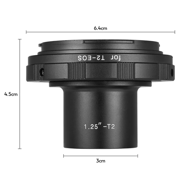 Andoer 1.25-T2-EOS adaptergyűrű fényképezési tartozék csere Canon EOS fényképezőgéphez