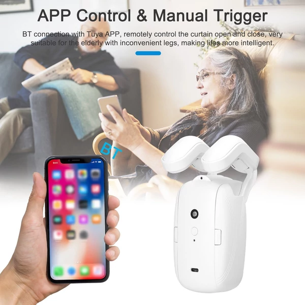 Tuya BT intelligens függönymotor automatikus APP távirányító támogatás - 1 db