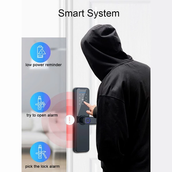 Tuya WF-H6 intelligens ujjlenyomatos ajtózár APP vezérléssel