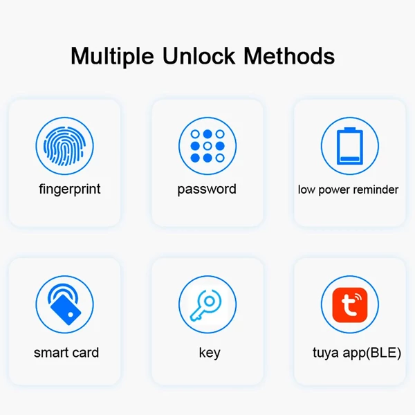 Tuya WF-H6 intelligens ujjlenyomatos ajtózár APP vezérléssel