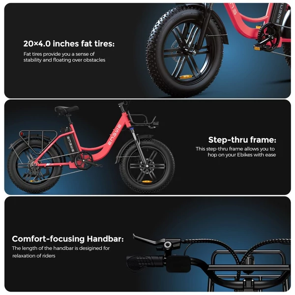 ENGWE L20 20x4,0 hüvelykes zsírabroncs 250 W városi/hegyi elektromos kerékpár első felfüggesztés 140 km hatótáv - Zöld