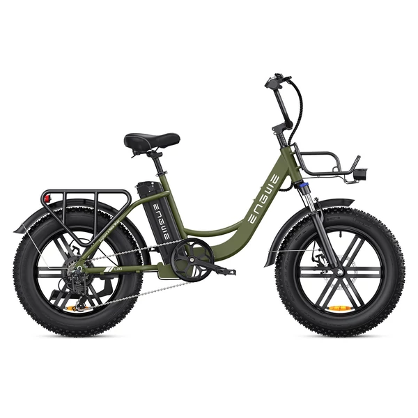 ENGWE L20 20x4,0 hüvelykes zsírabroncs 250 W városi/hegyi elektromos kerékpár első felfüggesztés 140 km hatótáv - Zöld