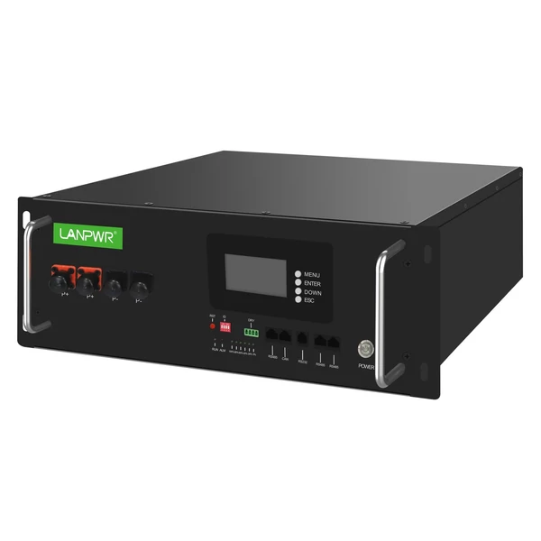 LANPWR 51.2V 100Ah, Rack-be szerelhető LiFePO4 akkumulátor, tartalék tápegység