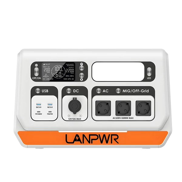 LANPWR 2200PRO 2200W 2040Wh minden az egyben erkélyes napelemes rendszer