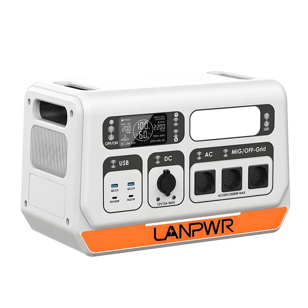 LANPWR 2200PRO 2200W 2040Wh minden az egyben erkélyes napelemes rendszer