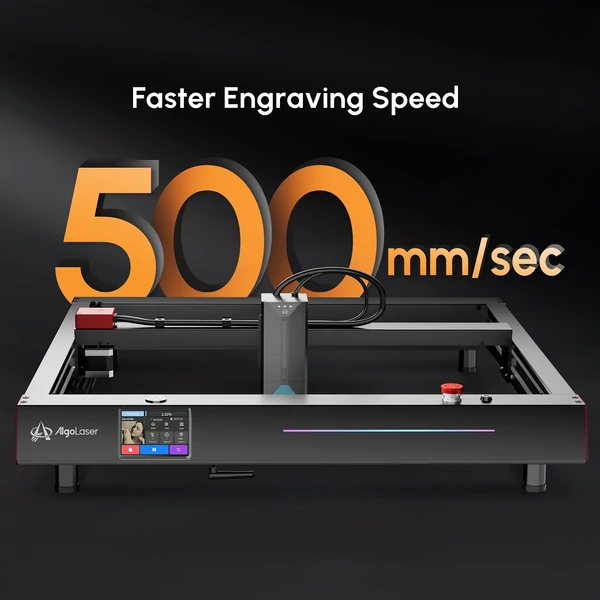 Algolaser Delta 22W lézergravírozó automatikus légszivattyúval, 30000 mm/perc sebességgel