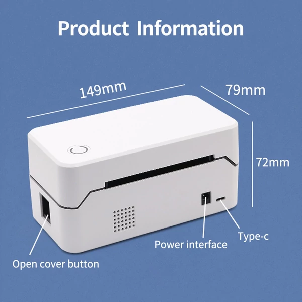 80 mm-es szállítási címkenyomtató - USB+Bluetooth