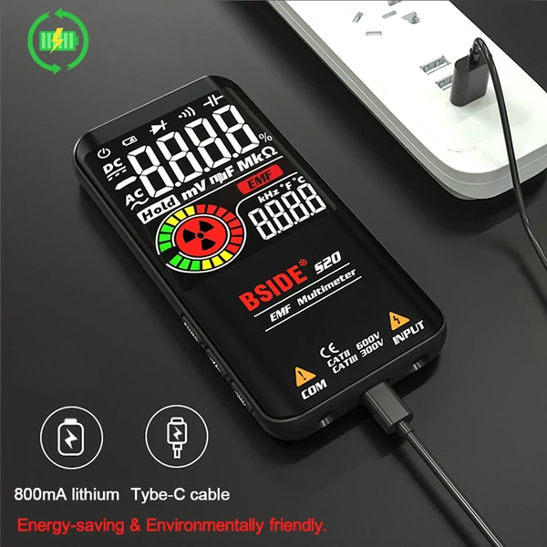 BSIDE S20 intelligens EMF multiméter elektromágneses sugárzás érzékelő