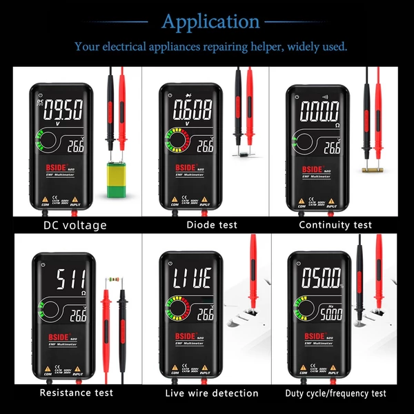 BSIDE S20 intelligens EMF multiméter elektromágneses sugárzás érzékelő