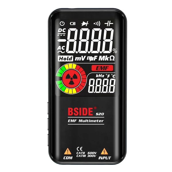 BSIDE S20 intelligens EMF multiméter elektromágneses sugárzás érzékelő