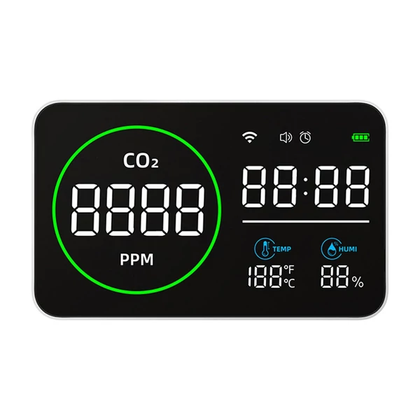 PV1000-DW intelligens WIFI nagy 4 az 1-ben szén-dioxid érzékelő