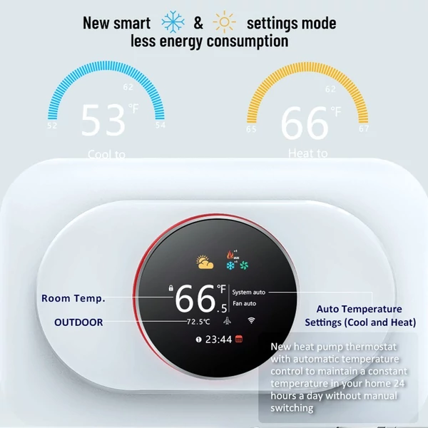 Intelligens termosztát programozható hőmérséklet-szabályozás - WiFi