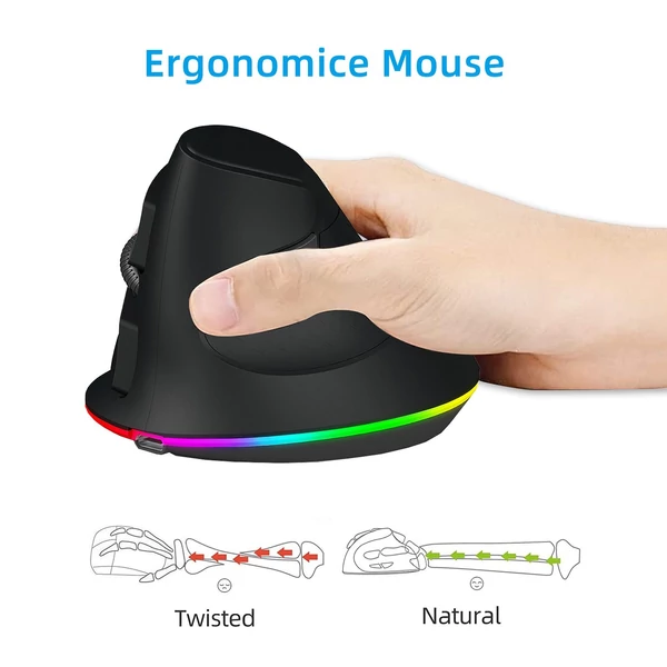 Laptophoz testreszabható RGB világítással és ergonomikus kialakítással – vezetékes egér