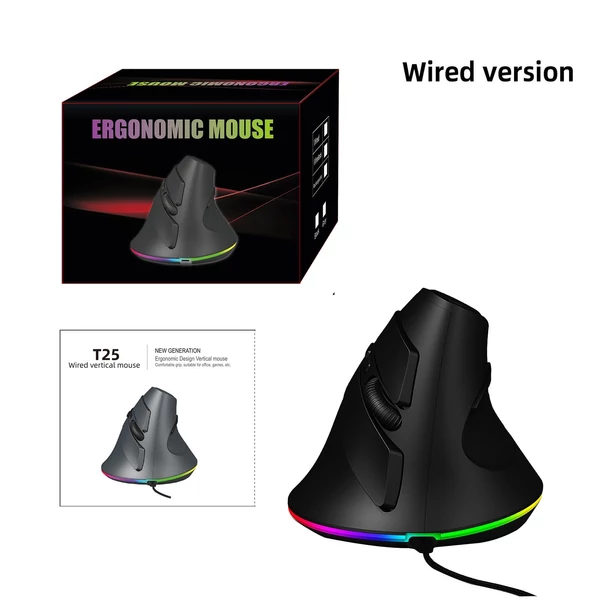 Laptophoz testreszabható RGB világítással és ergonomikus kialakítással – vezetékes egér