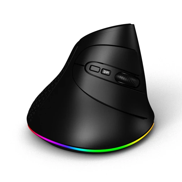 Laptophoz testreszabható RGB világítással és ergonomikus kialakítással – vezeték nélküli, kétmódusú egér