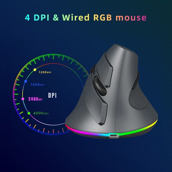 Laptopokhoz testreszabható RGB világítással és ergonómikus kialakítással – vezeték nélküli hárommódú egér